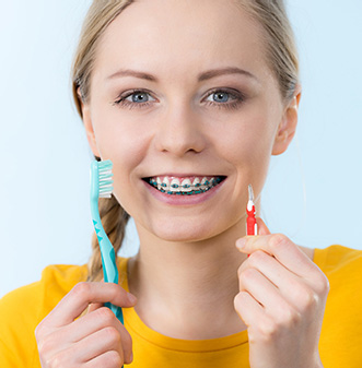 brushing and flossing